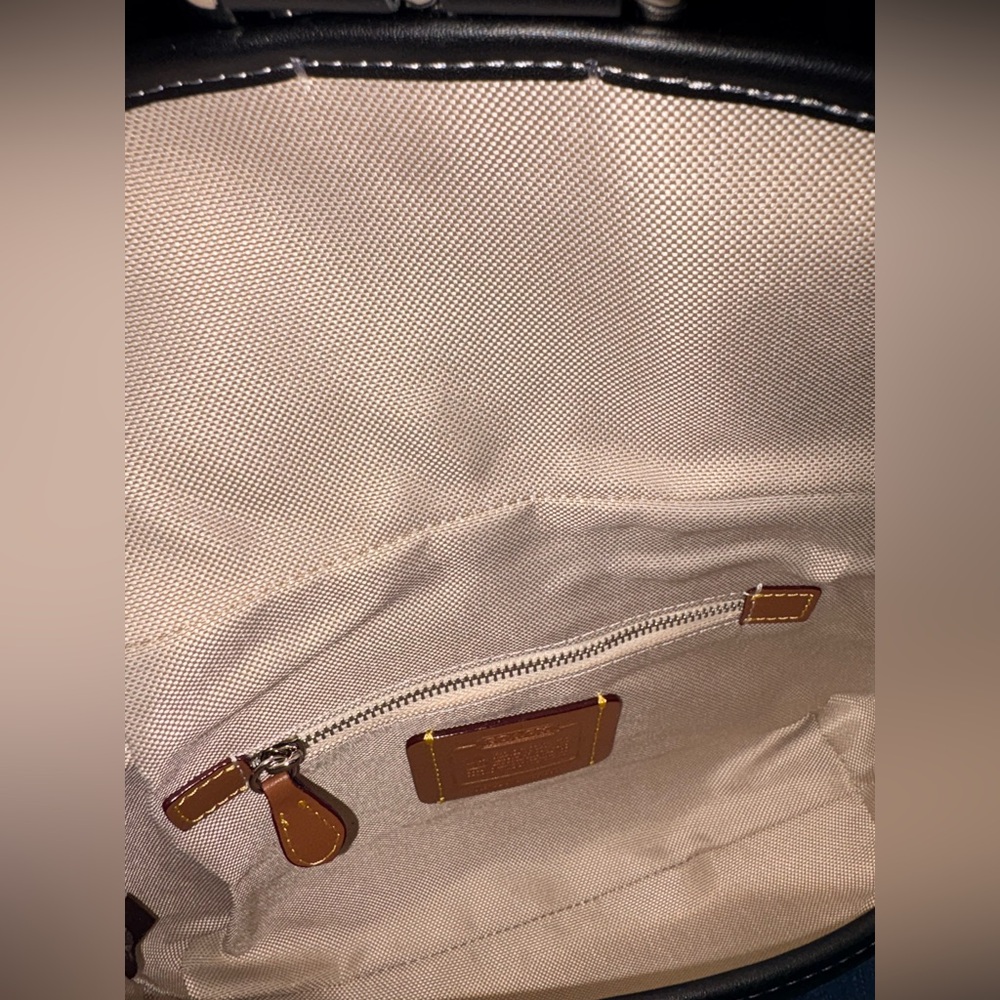 Coach Black Leather Shoulder Bag with Silver Hardware - Picture 13 of 15